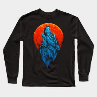 Blood Moon Wolf Long Sleeve T-Shirt